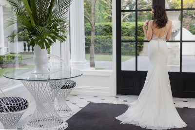 Backless Sheath Wedding Dress Melbourne 2025