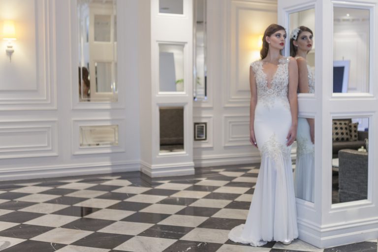 Fitted couture wedding dress Melbourne