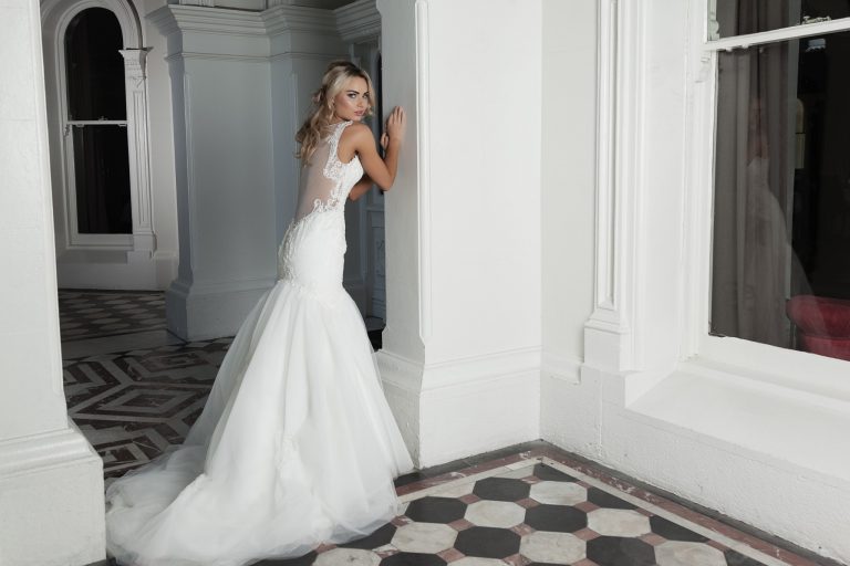 Illusion back wedding dress Melbourne