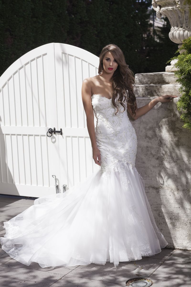 Pearl And Lace Couture Wedding Dress