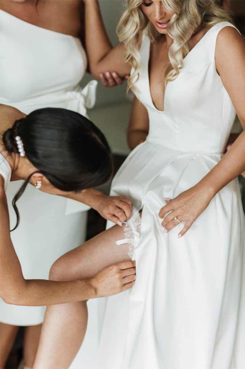 Wedding Dress With Split On Front Leg