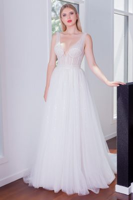 2026 beaded gown with option of Detachable skirt wedding Dresses Melbourne