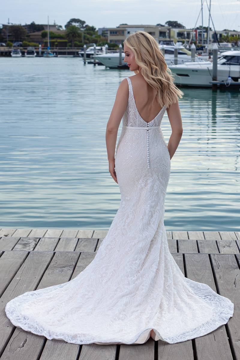 sparkle lace wedding gown Melbourne