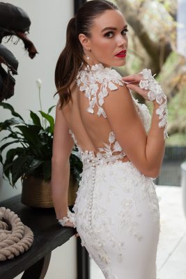 crepe skirt wedding dress Melbourne