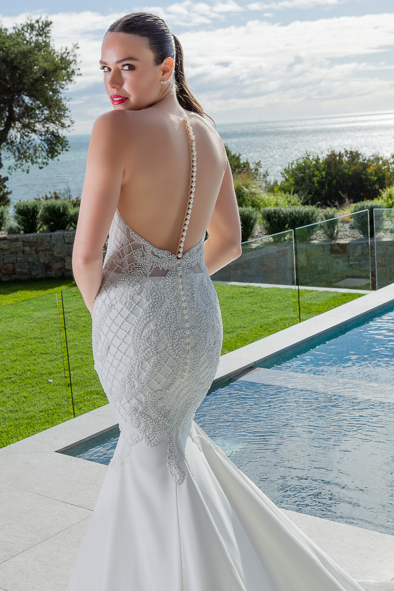 illusion back wedding gown Melbourne