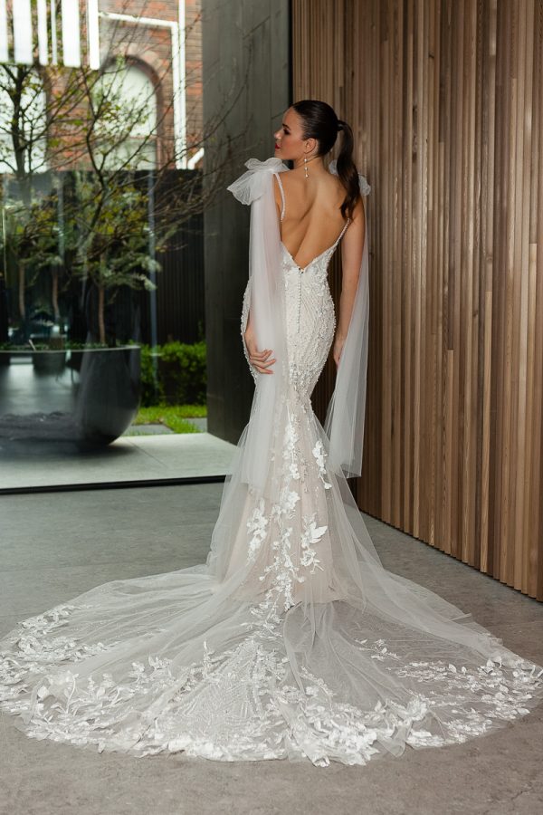 low back beaded bridal gown Melbourne