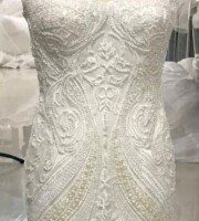 Hand beaded pearl and crystal Wedding Gown